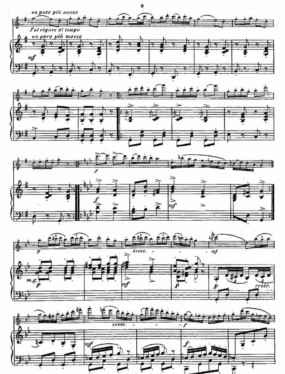 Fantaisies nationales. Op. 59, 3. （长笛+钢琴伴奏） 长笛乐谱_第8张