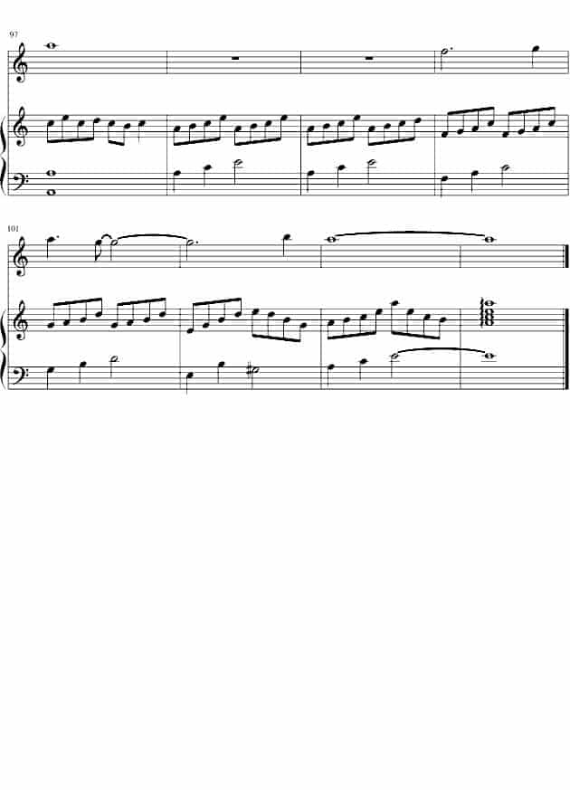 爱的供养（电视剧《宫》主题曲、长笛+钢琴） 长笛乐谱_第7张