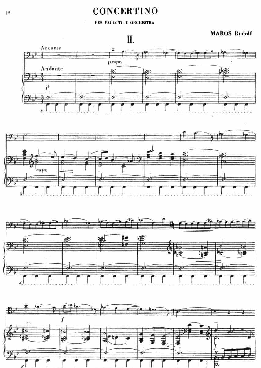 CONCERTINO（Ⅱ）（钢琴伴奏巴松协奏曲） 铜管乐器谱_第2张