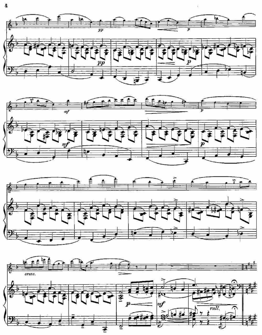 Albumblatt（Op.55 No.7）（长笛+钢琴伴奏） 长笛乐谱_第3张