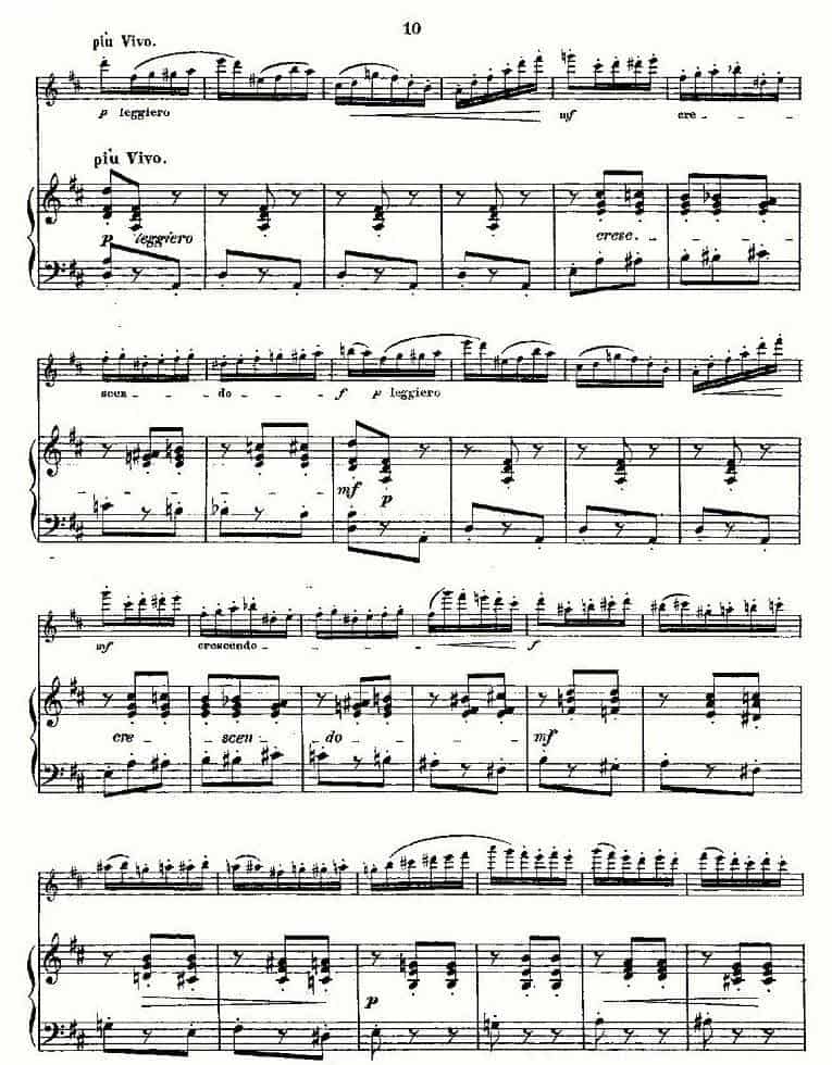 L'Hirondelle.Op.44（长笛+钢琴伴奏） 长笛乐谱_第9张
