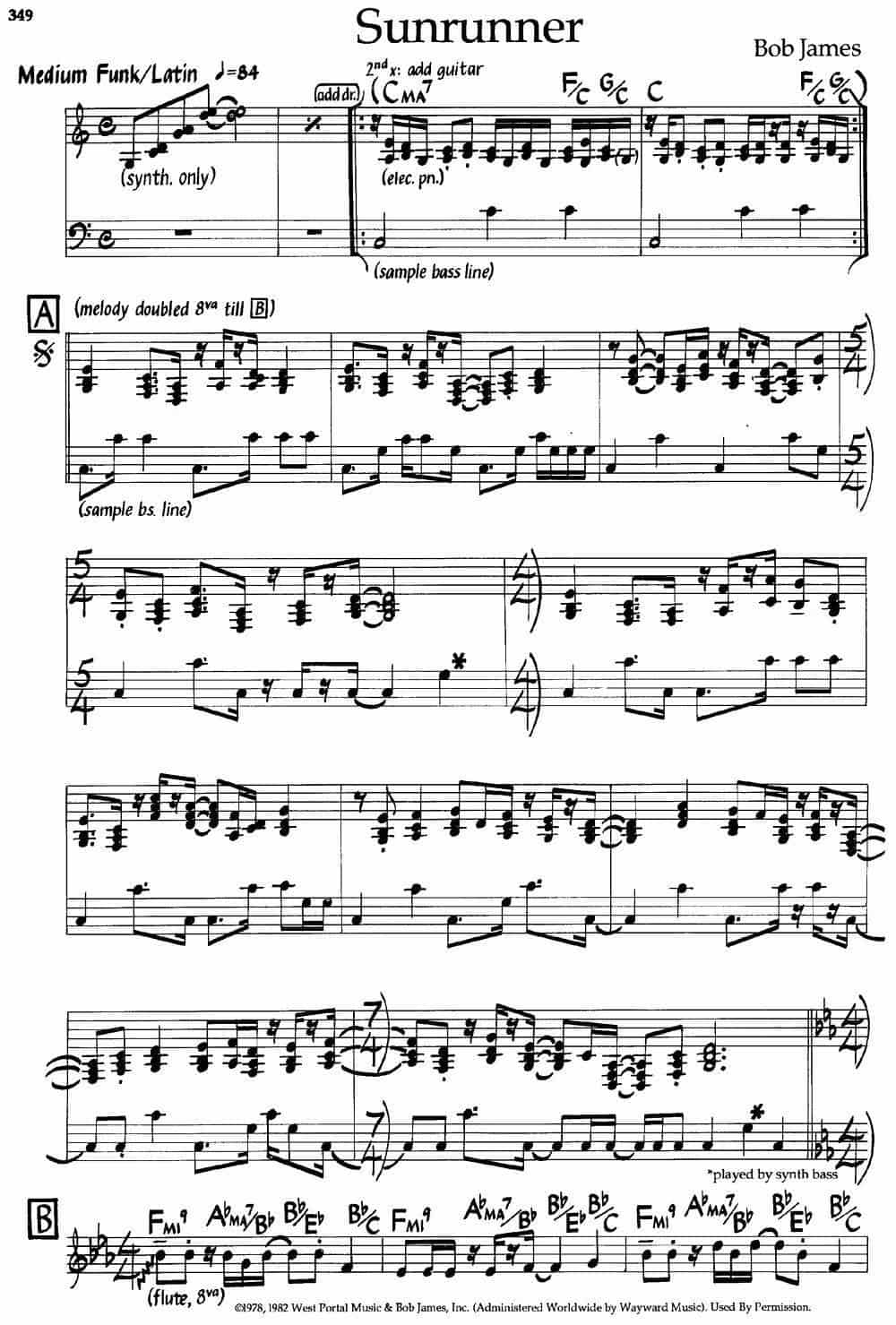 Sunrunner（爵士钢琴曲） 钢琴乐谱_第1张