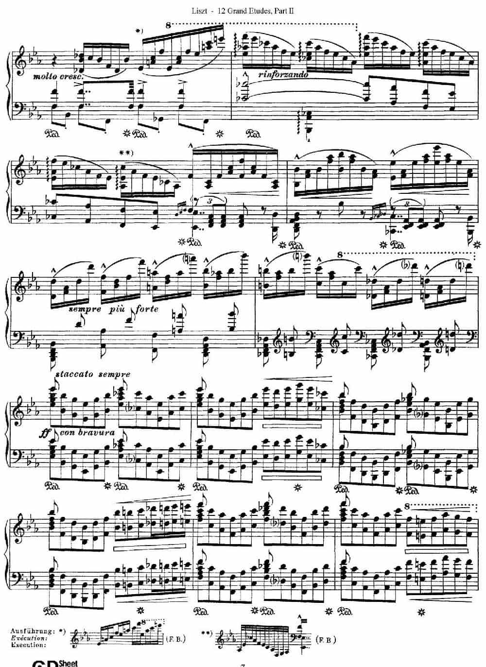 12 Grand Etudes S.137（12首华丽的练习曲·7） 钢琴乐谱_第7张