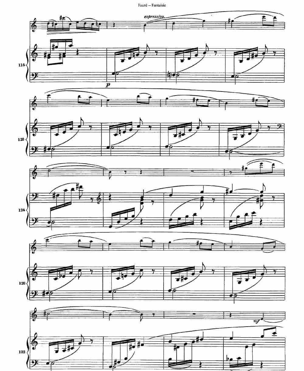Fantaisie Op.79（幻想曲 作品79号）（长笛+钢琴伴奏） 长笛乐谱_第7张