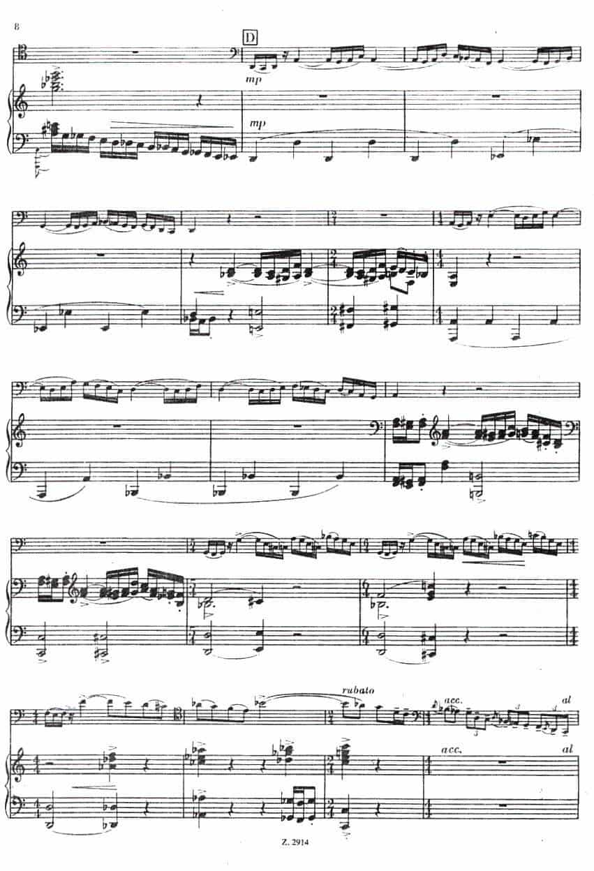 CONCERTINO（Ⅰ）（钢琴伴奏巴松协奏曲） 铜管乐器谱_第8张