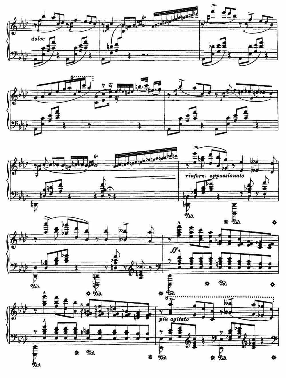 12首超级技巧练习曲：Ricordanza（回忆） 钢琴乐谱_第9张