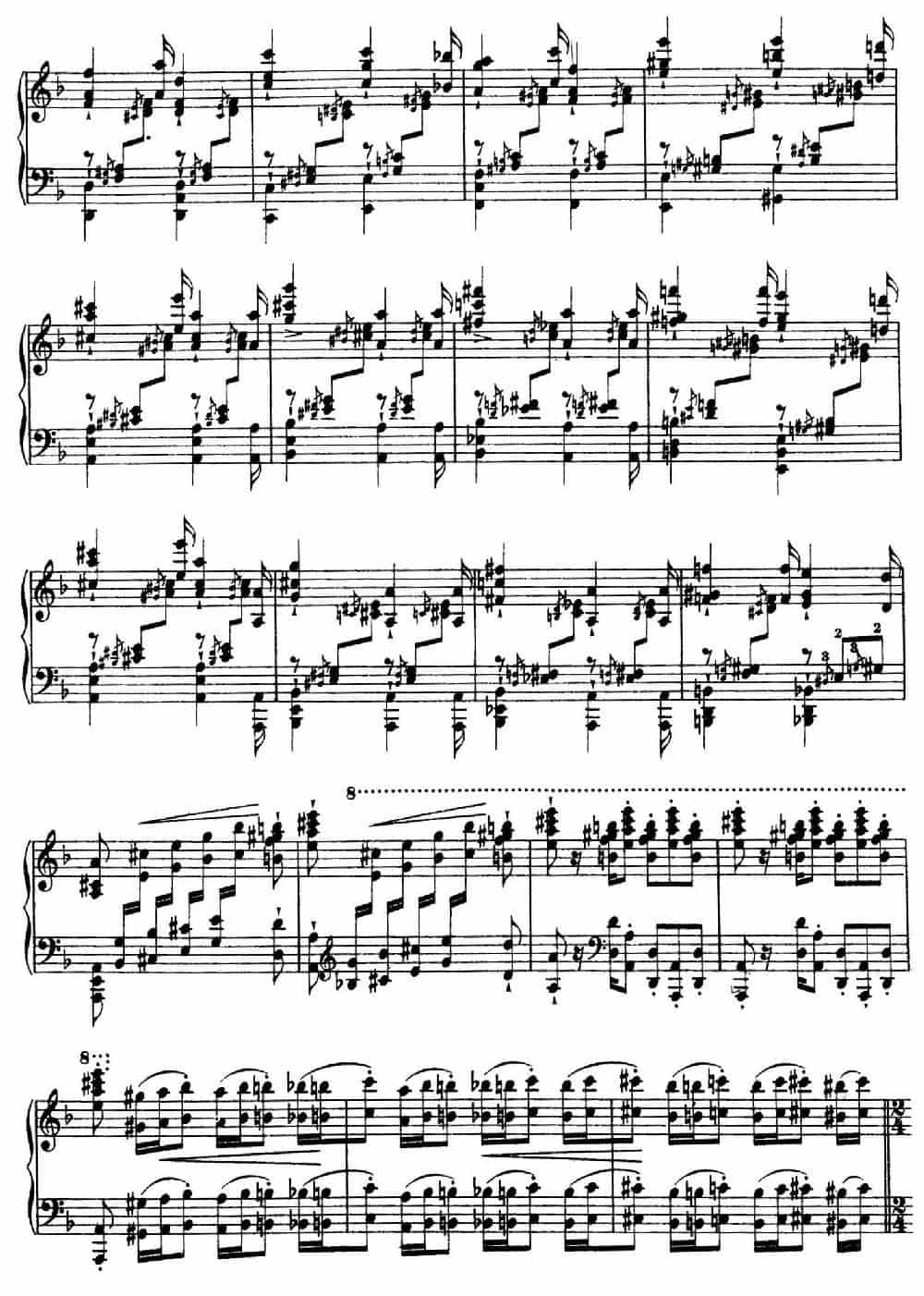 12 Etudes d'execution Transcendante S.139（12首超技练习曲·4） 钢琴乐谱_第10张