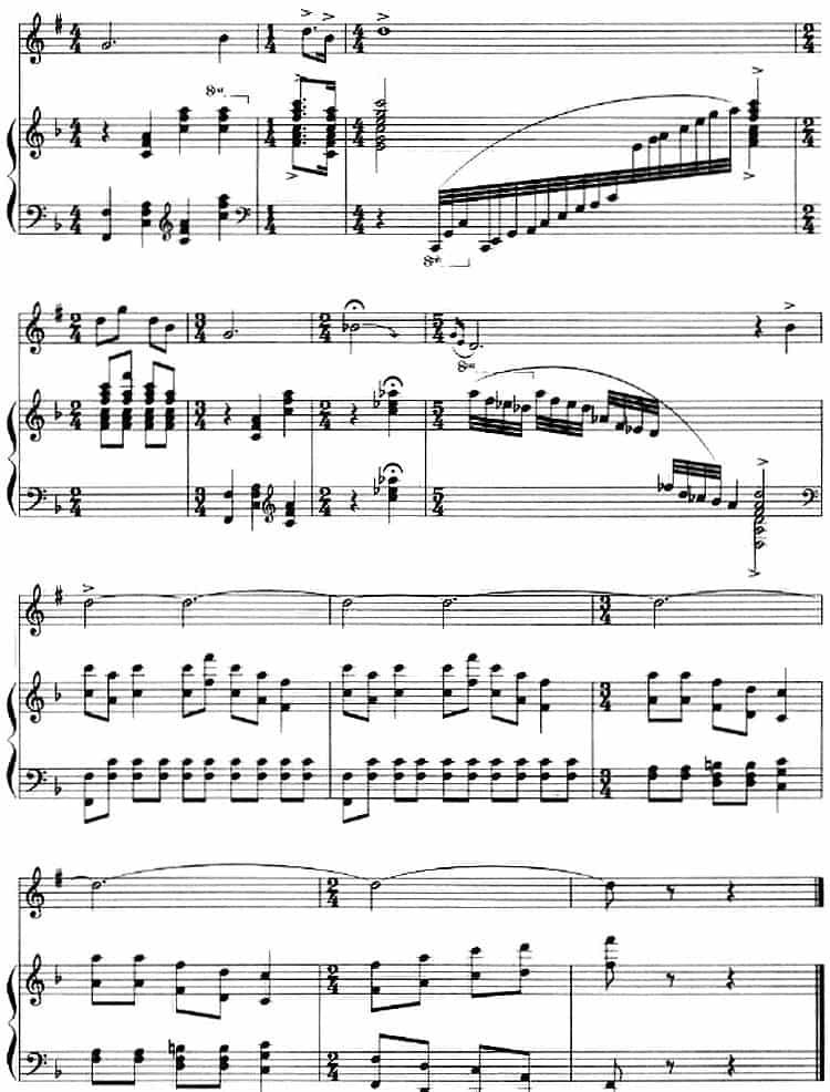 组曲《清水江畔》2.飞歌（小号+钢琴伴奏） 铜管乐器谱_第4张