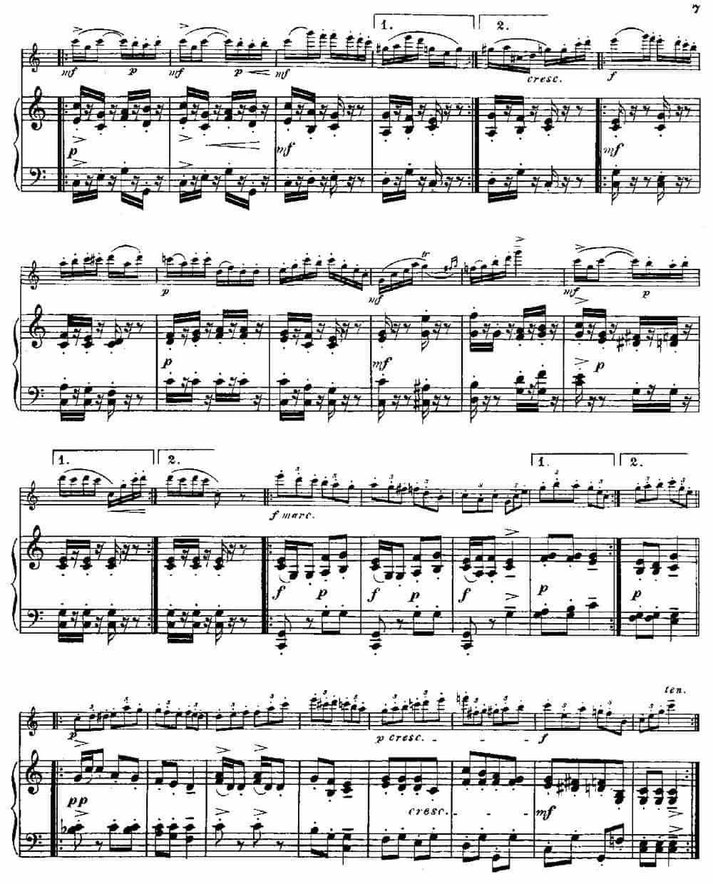 Fantaisies nationales. Hongrois.（Op.59 No.6）（长笛+钢琴伴奏） 长笛乐谱_第6张
