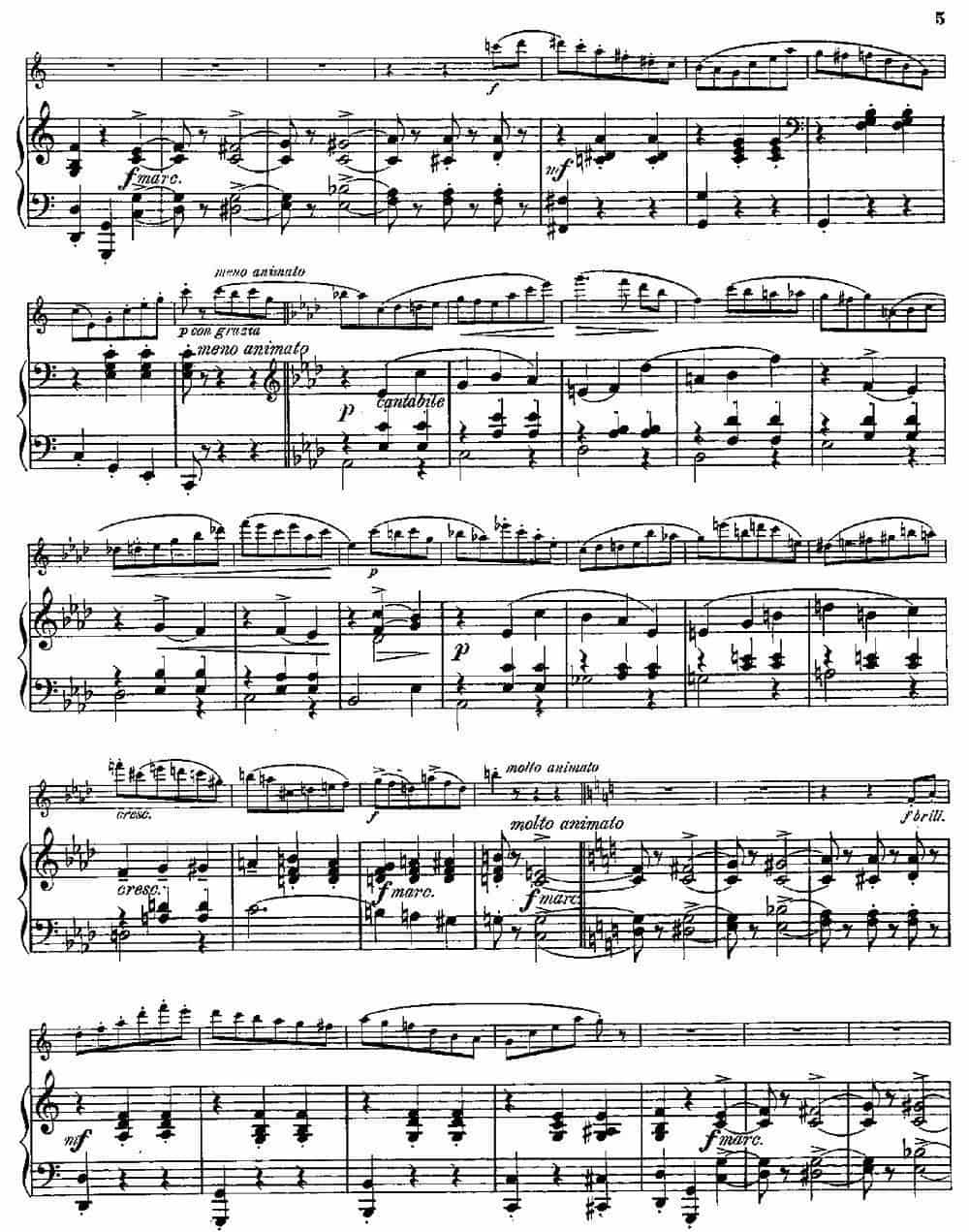 Walzer（Op.55 No.2）（长笛+钢琴伴奏） 长笛乐谱_第4张