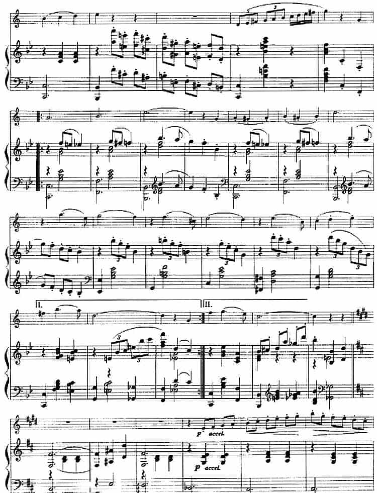 音乐会圆舞曲（小号+钢琴伴奏） 铜管乐器谱_第3张