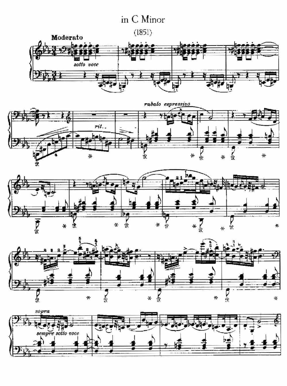 Two Polonaises S.223（2首波洛奈兹舞曲·c小调） 钢琴乐谱_第1张