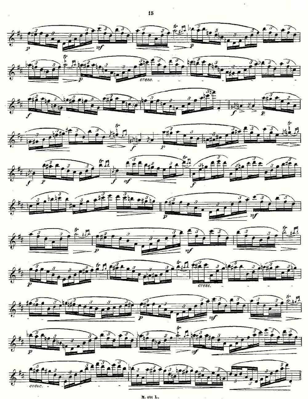 24首长笛练习曲 Op.15 之6—10 长笛乐谱_第3张