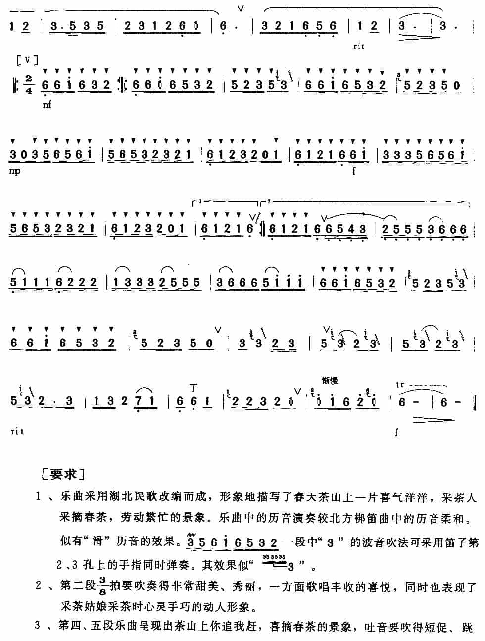 春山采茶 笛箫乐谱_第3张