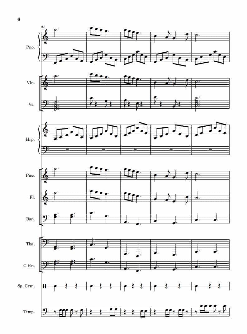我和我的祖国（钢琴协奏曲） 钢琴乐谱_第6张