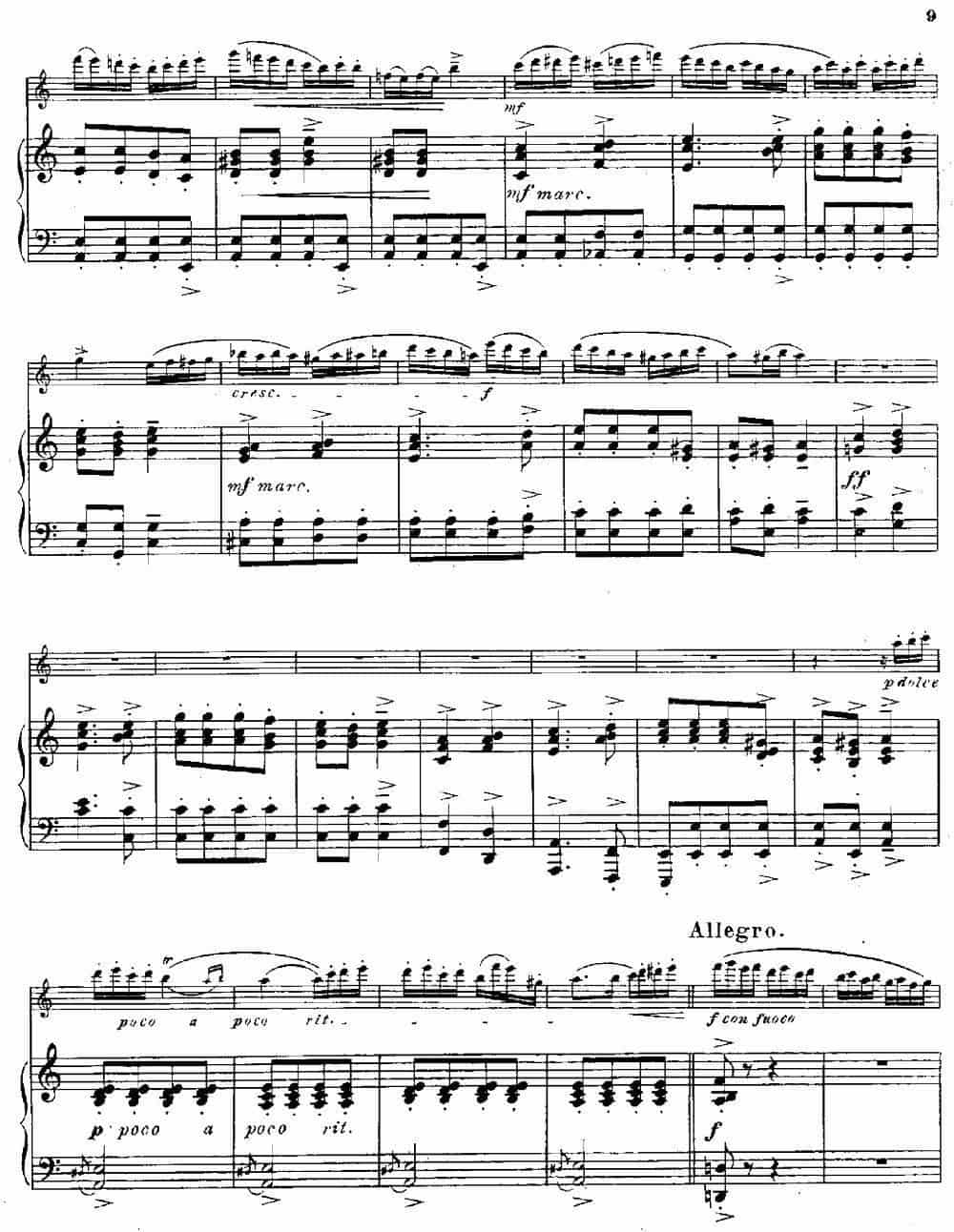Fantaisies nationales. Hongrois.（Op.59 No.6）（长笛+钢琴伴奏） 长笛乐谱_第8张