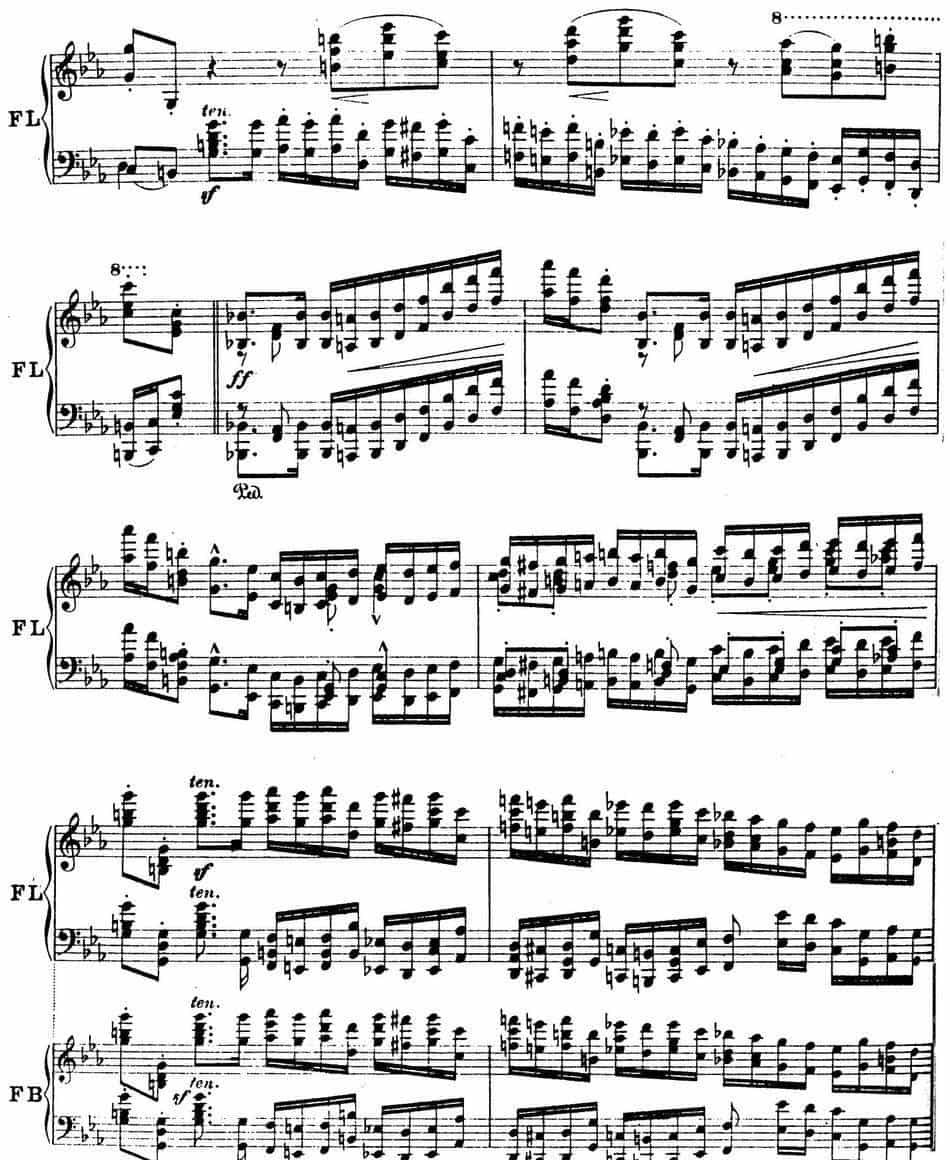 6首帕格尼尼大练习曲（Andantino capriccioso） 钢琴乐谱_第6张