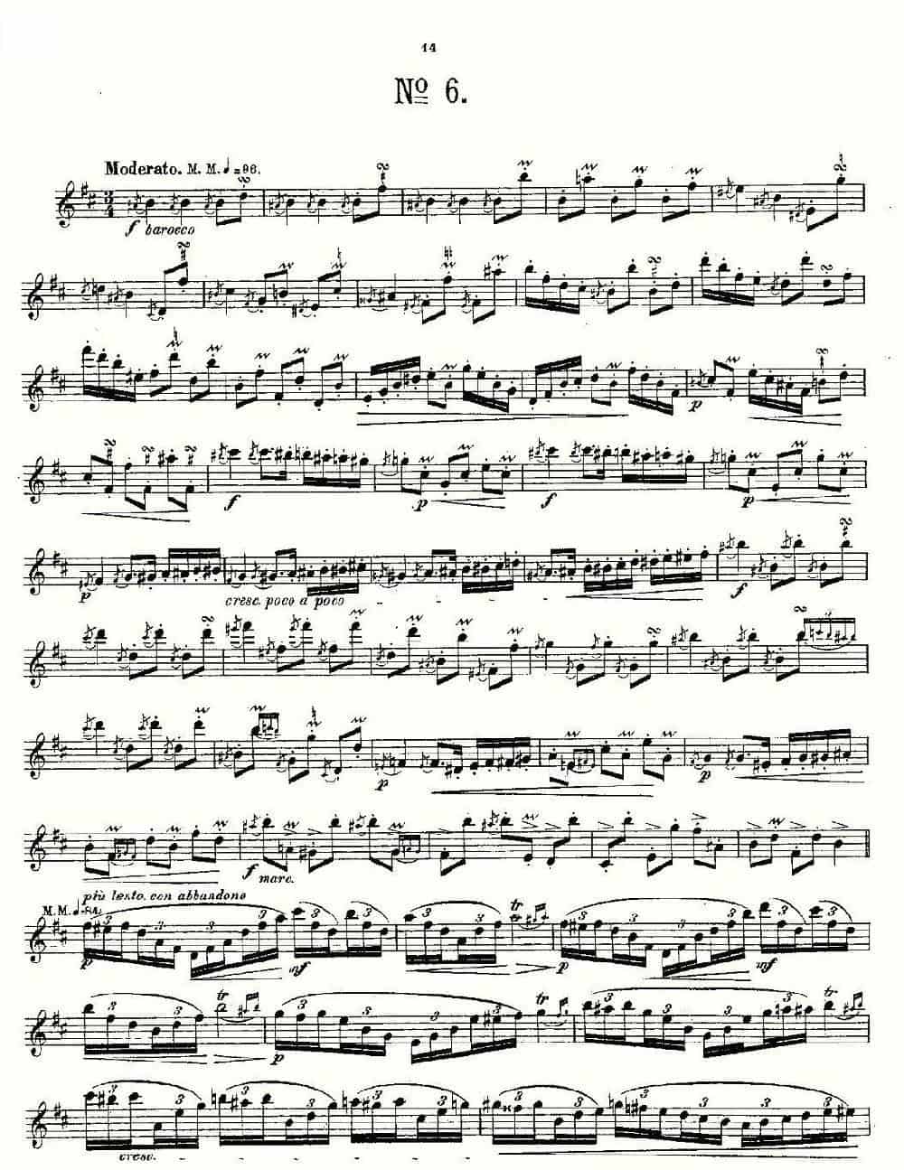 24首长笛练习曲 Op.15 之6—10 长笛乐谱_第2张