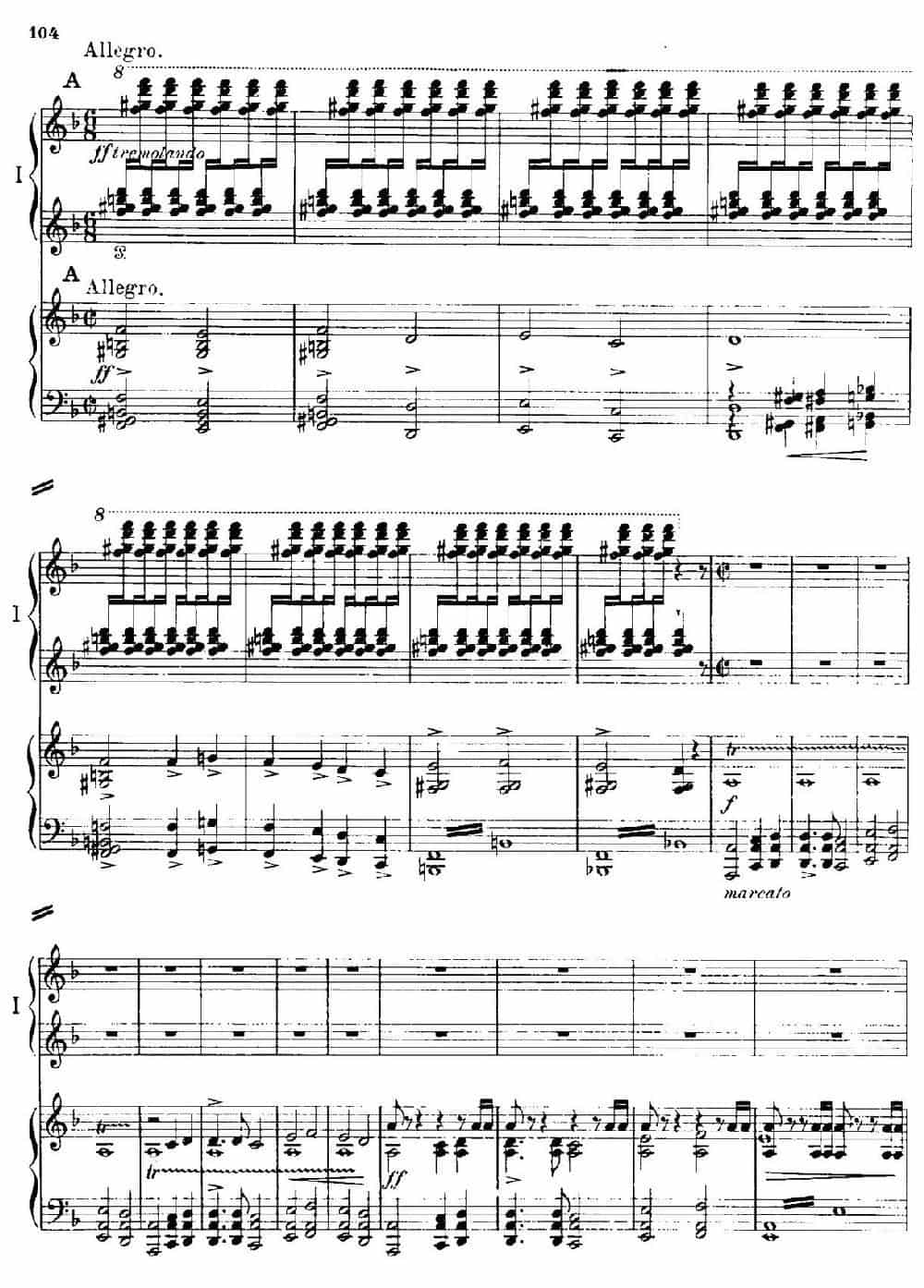 Danse Macabre.（双钢琴） 钢琴乐谱_第3张