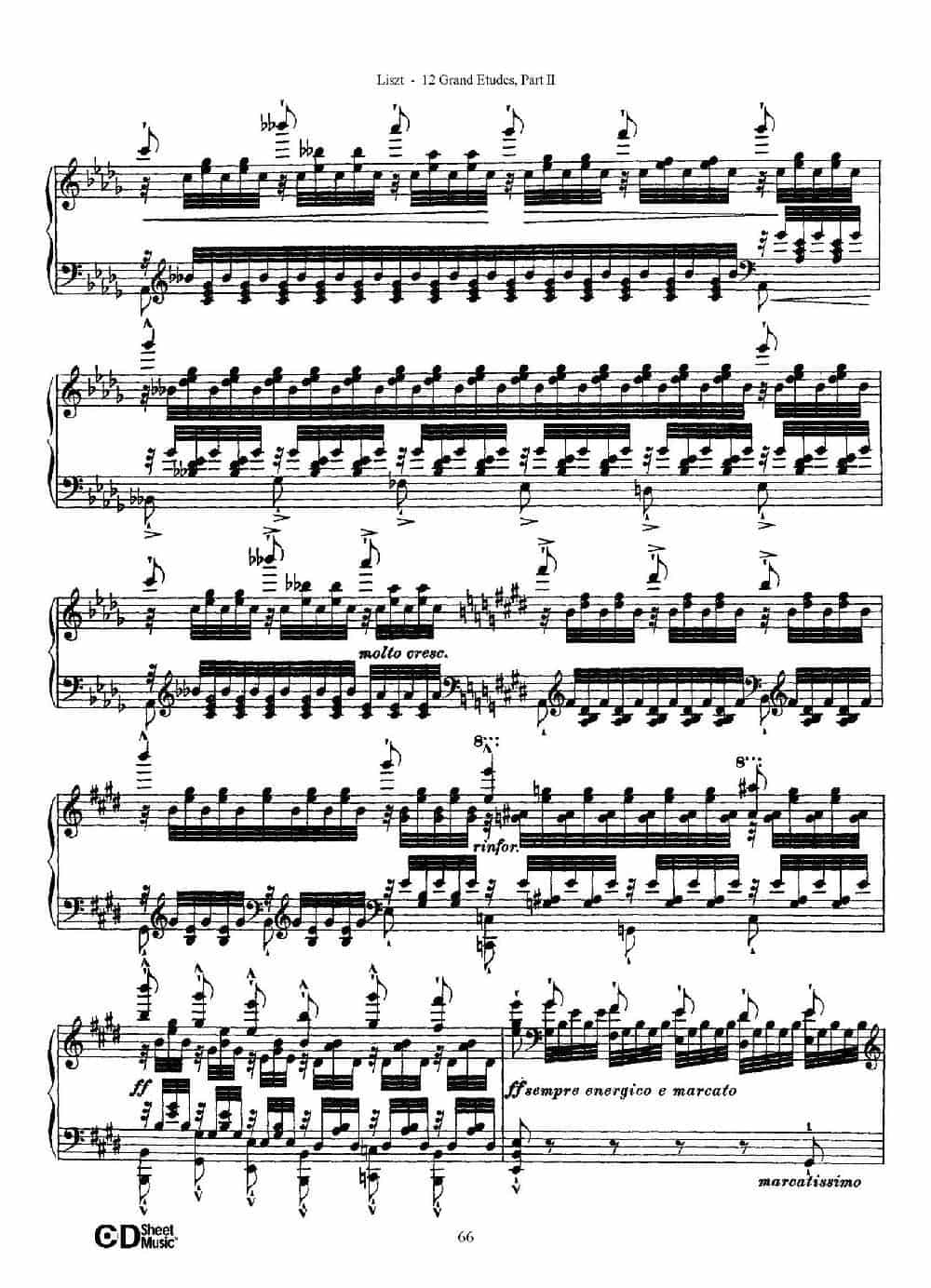 12 Grand Etudes S.137（12首华丽的练习曲·12） 钢琴乐谱_第5张