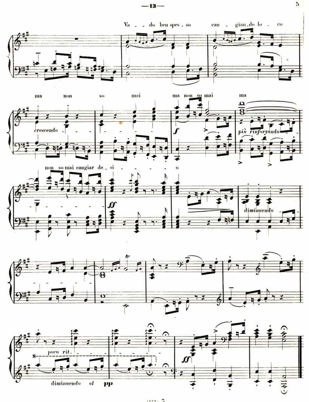 旅行岁月（第二集）意大利游记（罗沙小调 Canzometta del Salvator Rosa） 钢琴乐谱_第4张