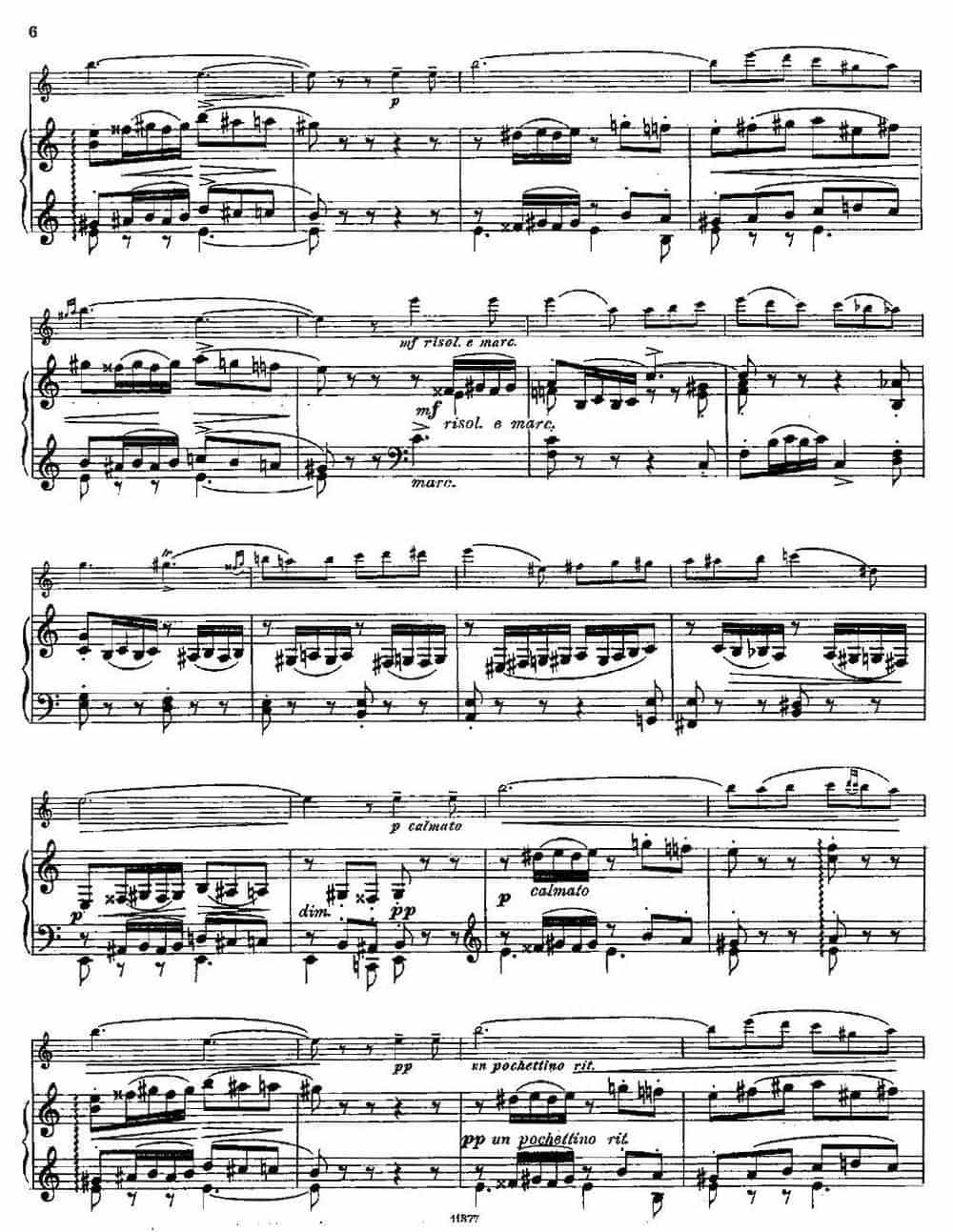 Serenade melancolique（Op.57 No.2）（长笛+钢琴伴奏） 长笛乐谱_第5张