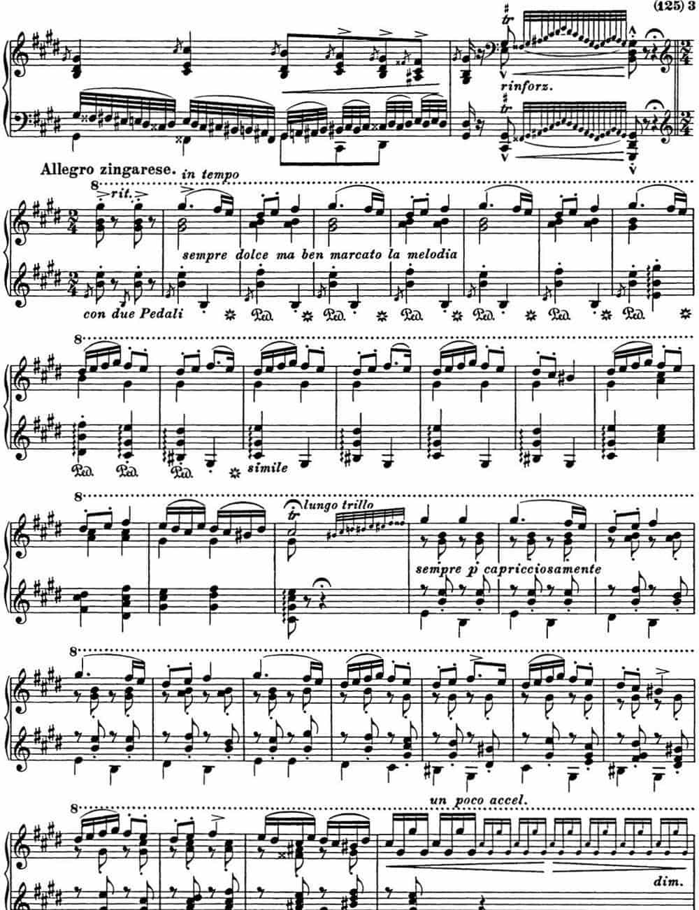 李斯特 匈牙利狂想曲CD Hungarian Rhapsodies S.244 No.12 钢琴乐谱_第3张