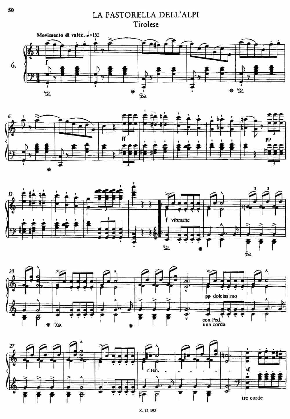 Soirées Musicales S.424（《音乐晚会（全12首）》第6首） 钢琴乐谱_第1张