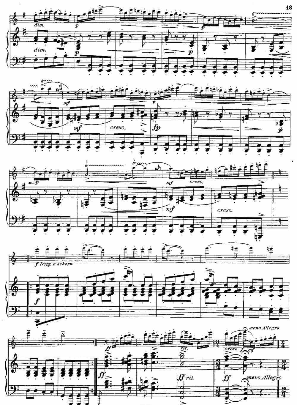 Introduction et Caprice（Op.58）（长笛+钢琴伴奏） 长笛乐谱_第11张