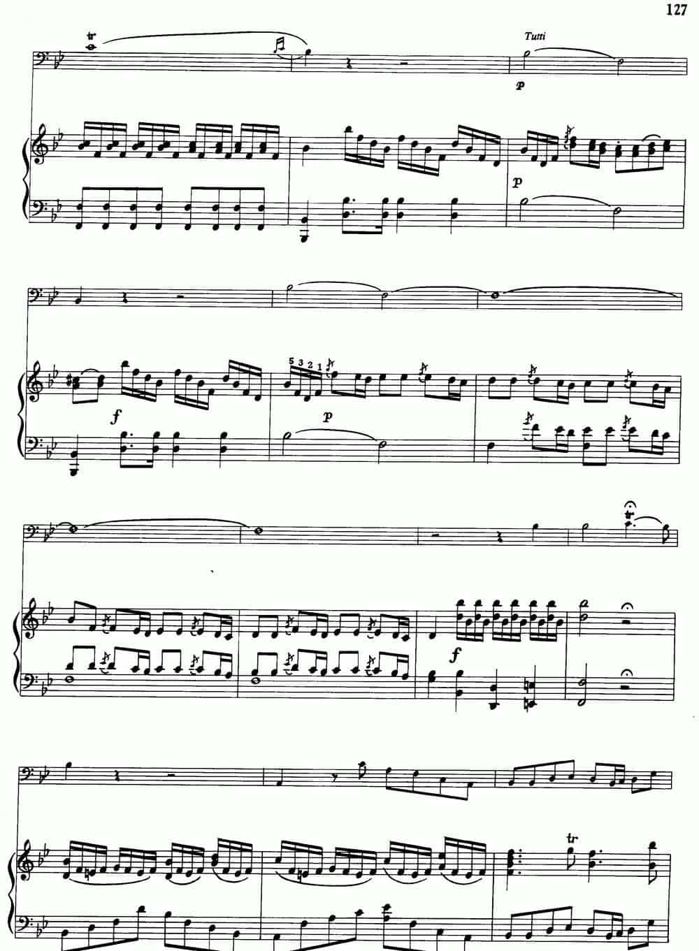 降B大调协奏曲（大管+钢琴伴奏） 铜管乐器谱_第12张
