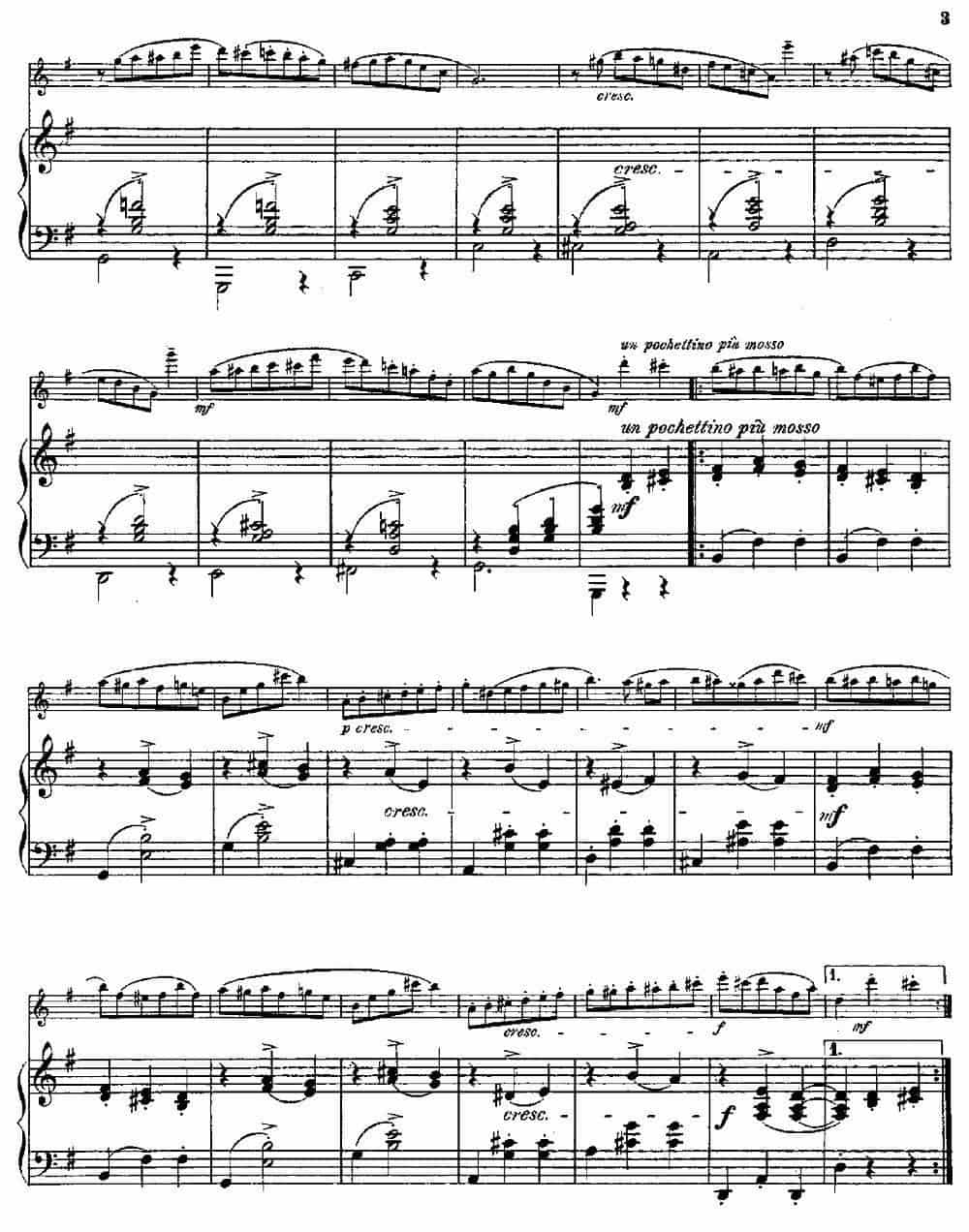 Walzer（Op.55 No.2）（长笛+钢琴伴奏） 长笛乐谱_第2张