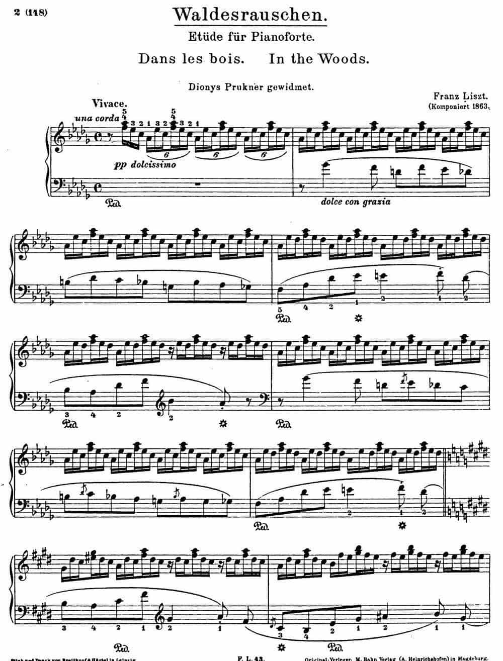 李斯特音乐会练习曲 S145（2 S145 侏儒舞 Gnomenreigen） 钢琴乐谱_第1张