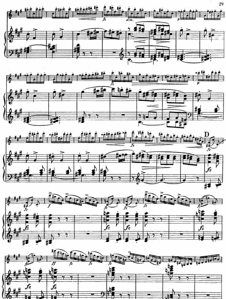 德沃夏克作品53号A小调协奏曲 （小提琴和钢琴） 钢琴乐谱_第27张