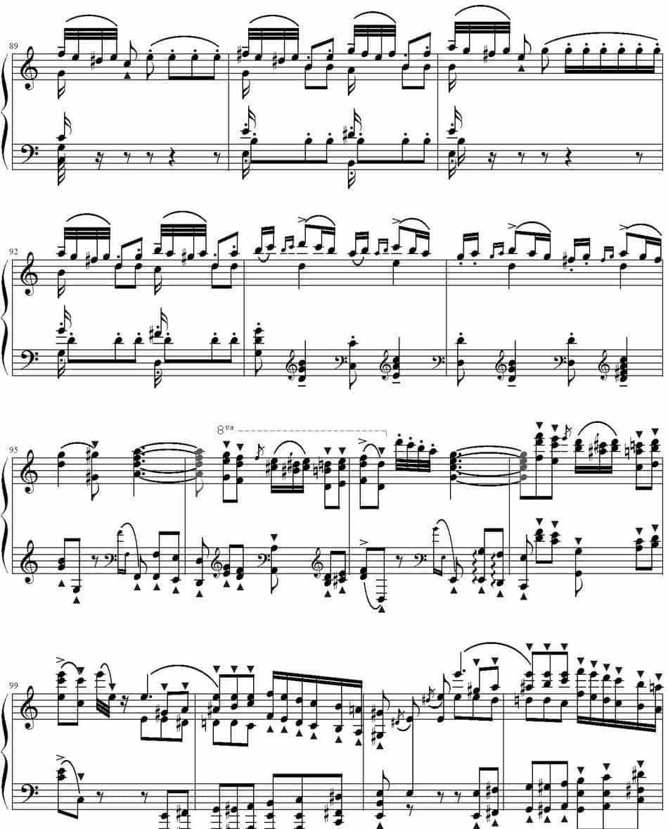 钟声大幻想曲（Grand Fantasia de Bravoure） 钢琴乐谱_第8张