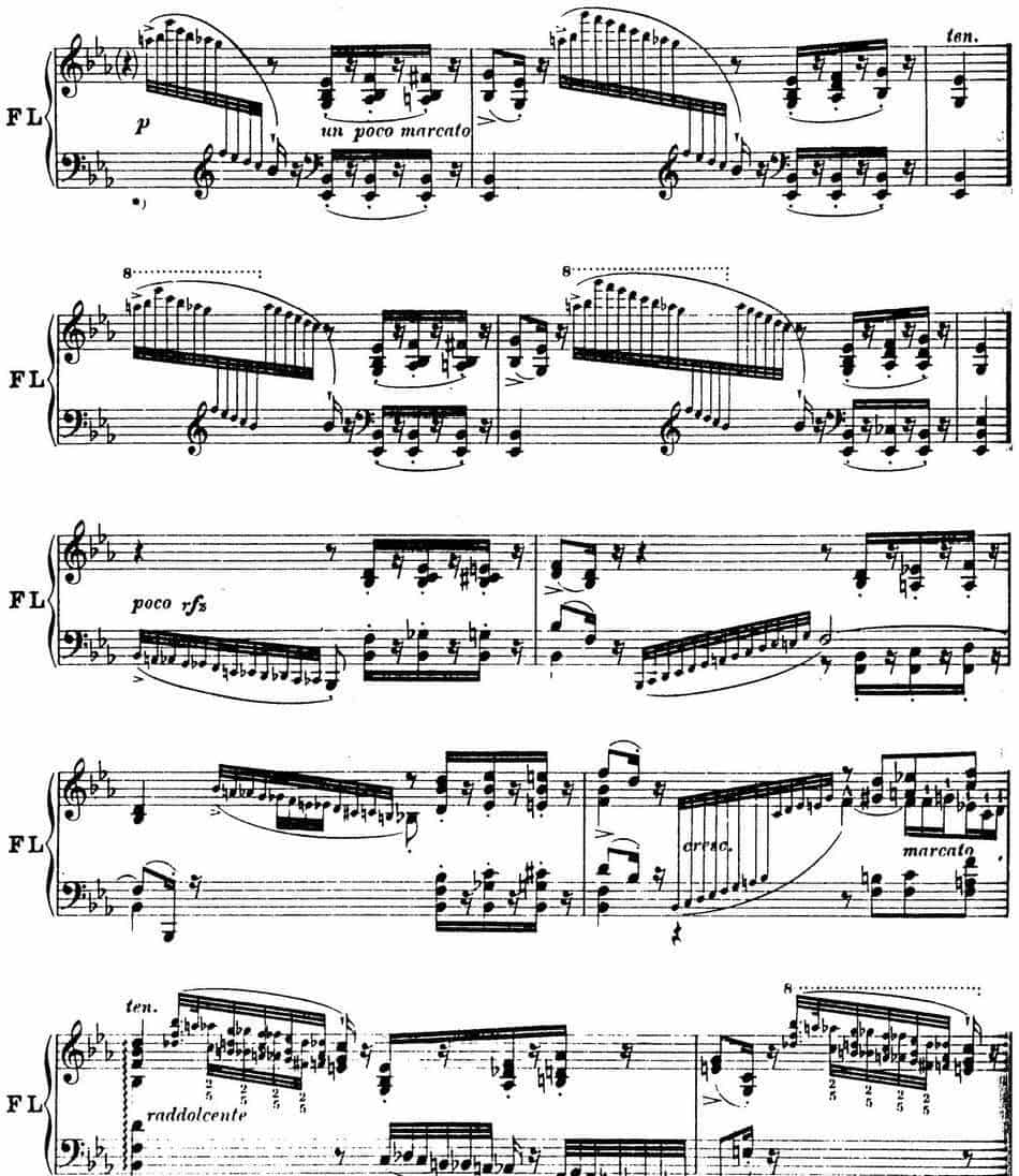 6首帕格尼尼大练习曲（Andantino capriccioso） 钢琴乐谱_第8张