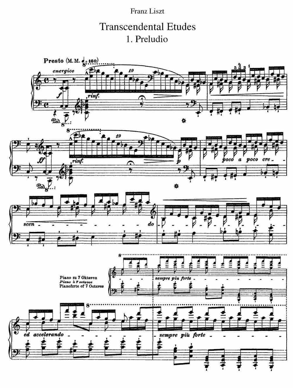12首超级技巧练习曲：Prelude（前奏曲） 钢琴乐谱_第1张