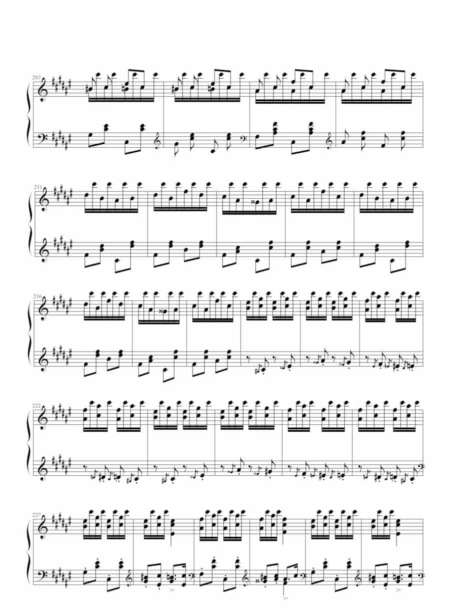 匈牙利狂想曲第二号 钢琴乐谱_第9张