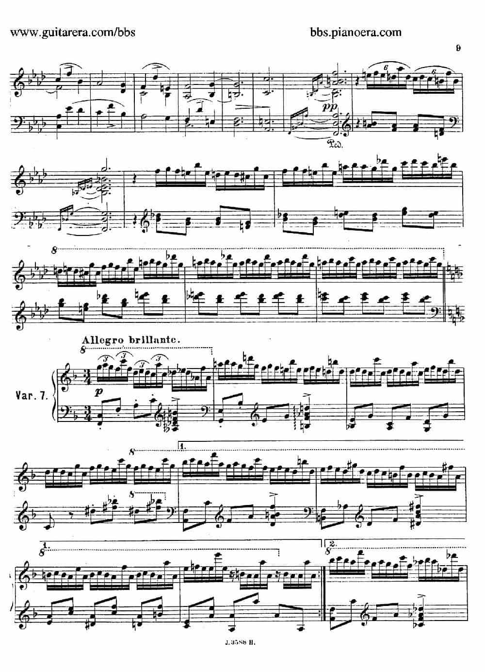 Theme with Variations and Fugue in F Major Op.14 （F大调主题变奏与赋格） 钢琴乐谱_第9张