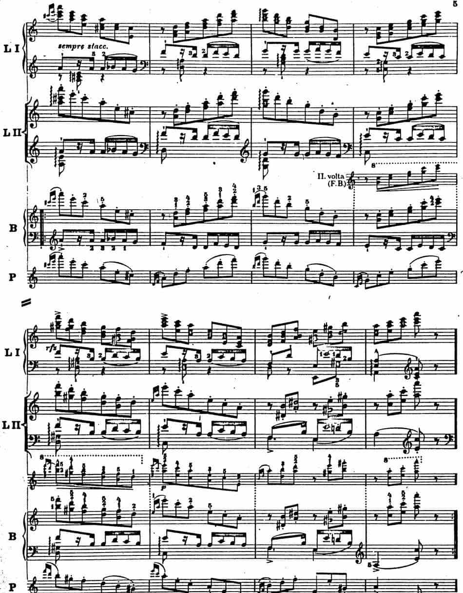 6首帕格尼尼大练习曲（Thema mit Variationen Etude Nr.6） 钢琴乐谱_第5张