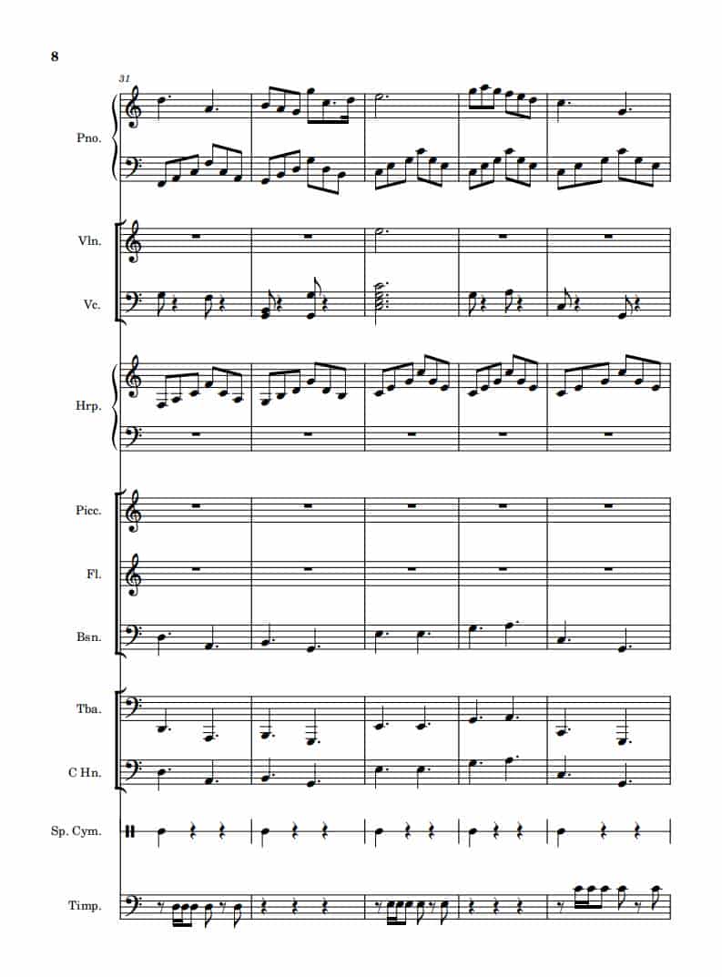 我和我的祖国（钢琴协奏曲） 钢琴乐谱_第8张