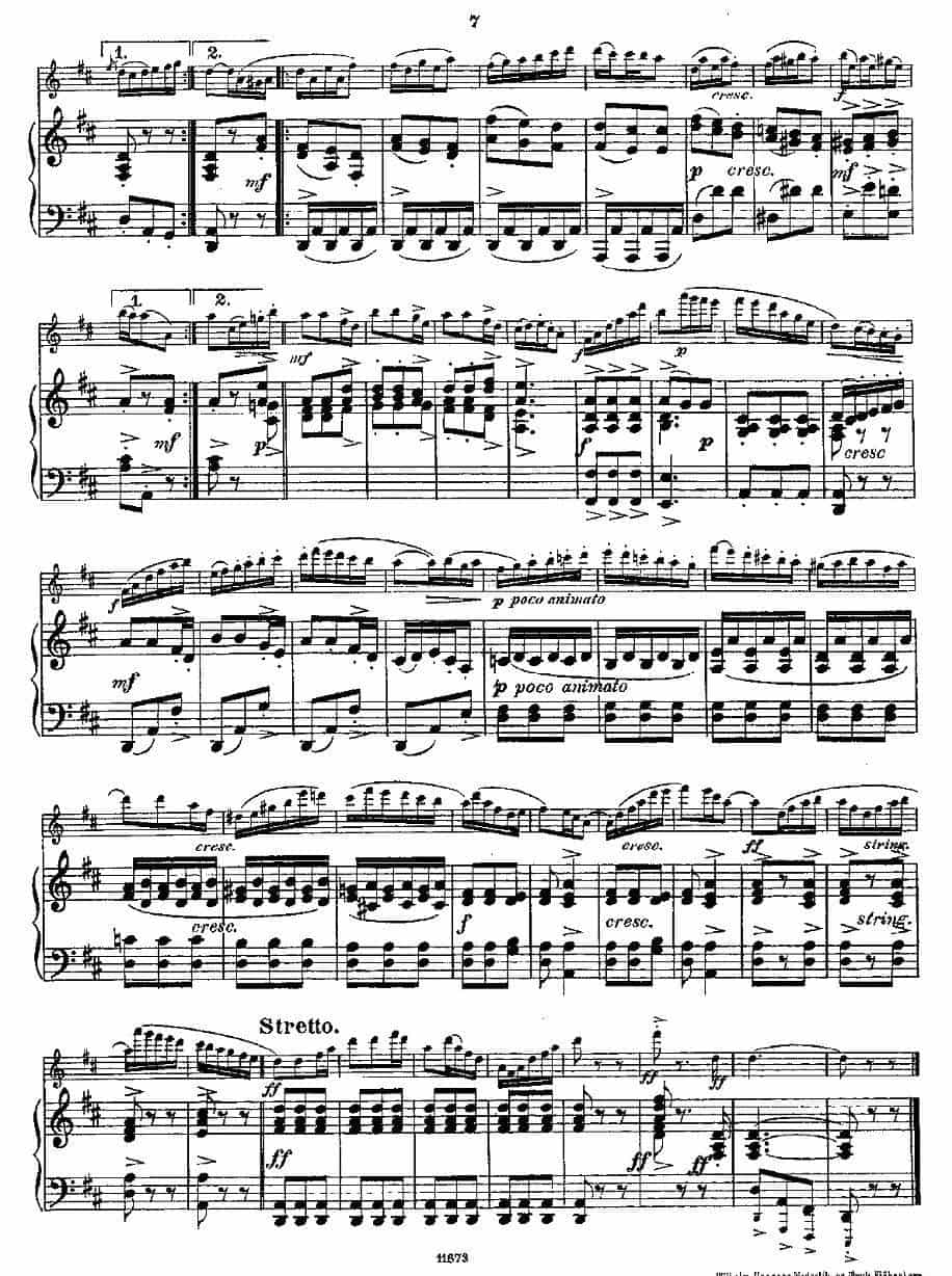 Fantaisies nationales. Op. 59, 1. （长笛+钢琴伴奏） 长笛乐谱_第6张