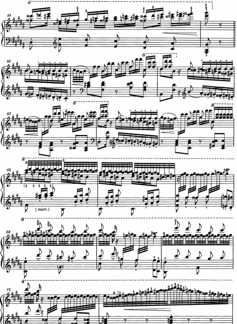 6首帕格尼尼大练习曲（La Campanella） 钢琴乐谱_第4张