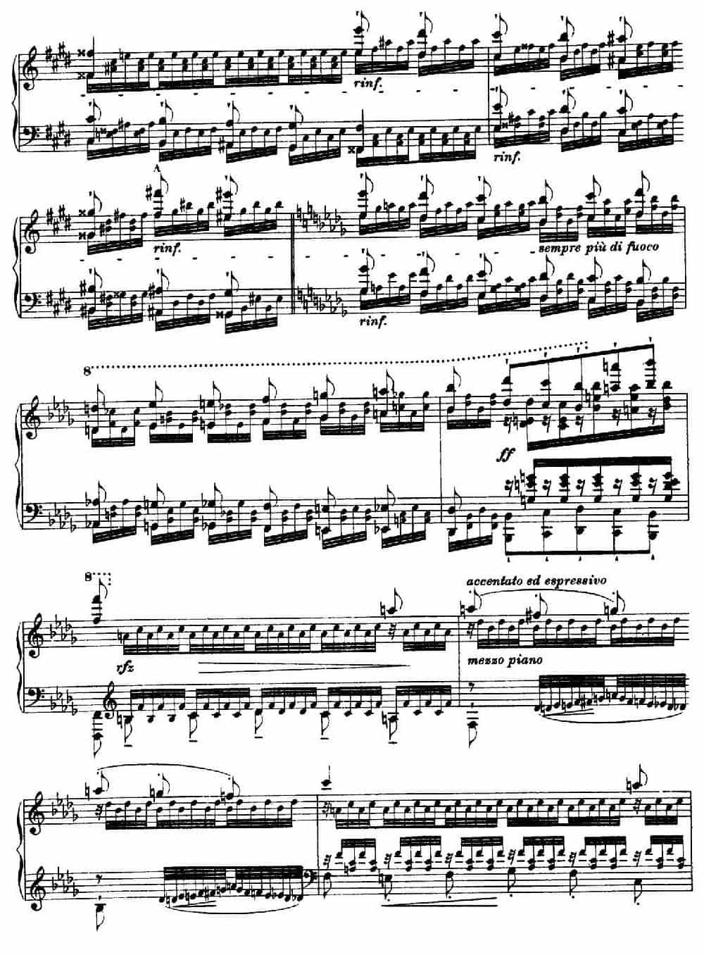 12 Etudes d'execution Transcendante S.139（12首超技练习曲·12） 钢琴乐谱_第5张