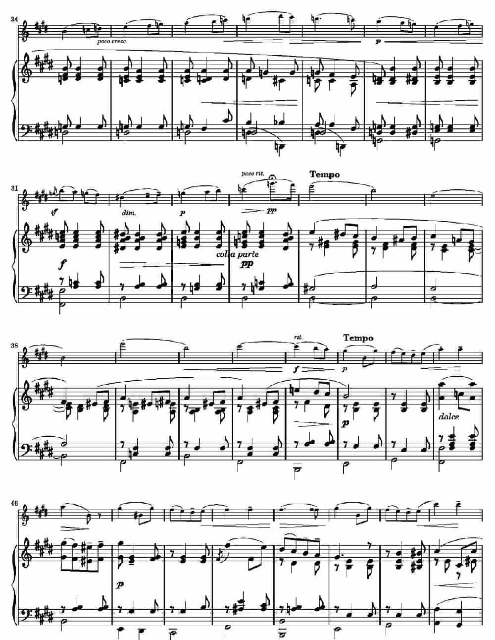 Salut d'Amour Op.12（爱的致意）（长笛+钢琴伴奏） 长笛乐谱_第2张