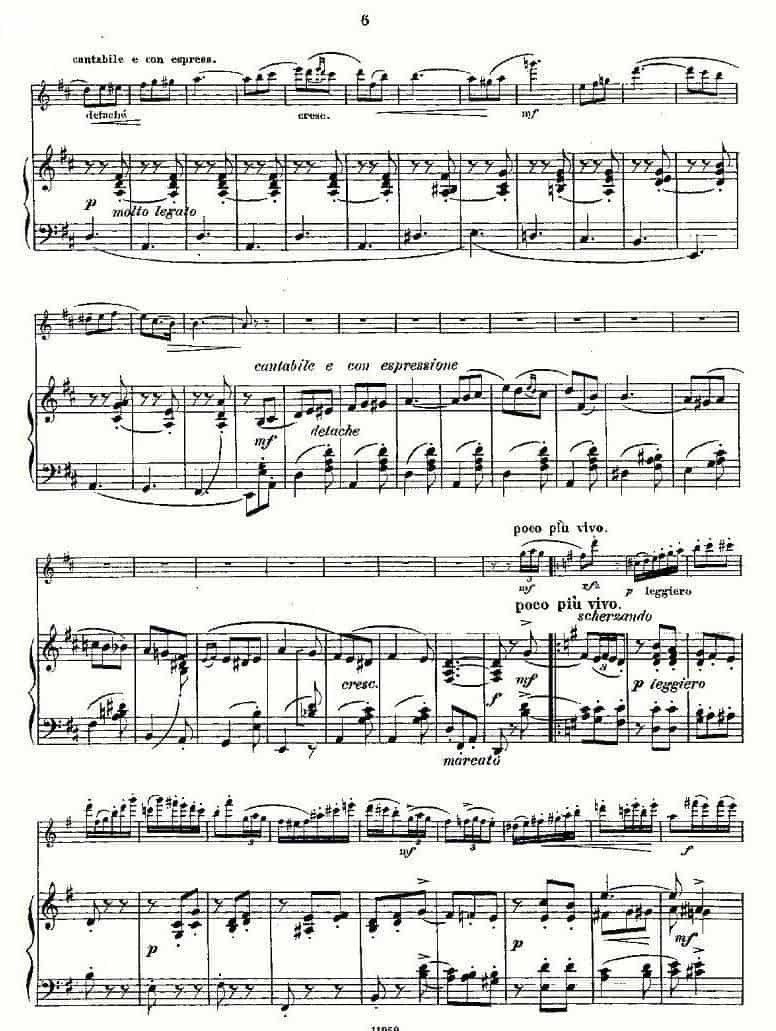 L'Hirondelle.Op.44（长笛+钢琴伴奏） 长笛乐谱_第5张