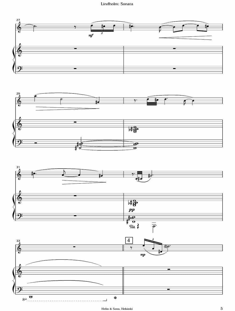 Sonata（长笛+钢琴） 长笛乐谱_第4张