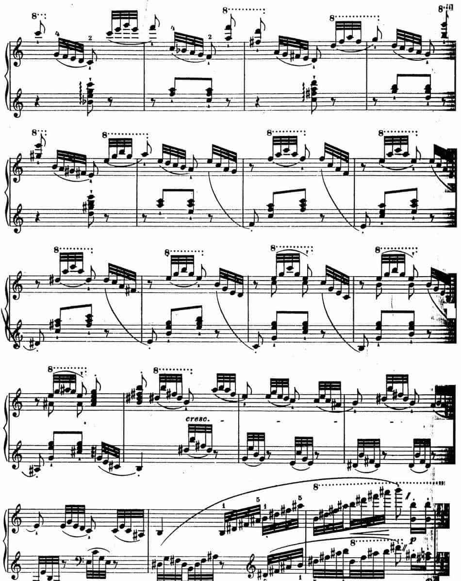 6首帕格尼尼大练习曲（La Chasse Etude Nr.5） 钢琴乐谱_第5张