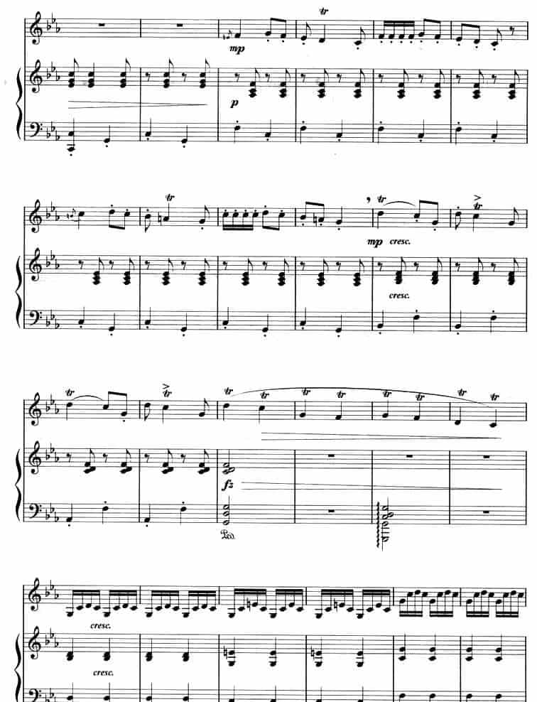 向往（曲笛+钢琴） 笛箫乐谱_第8张