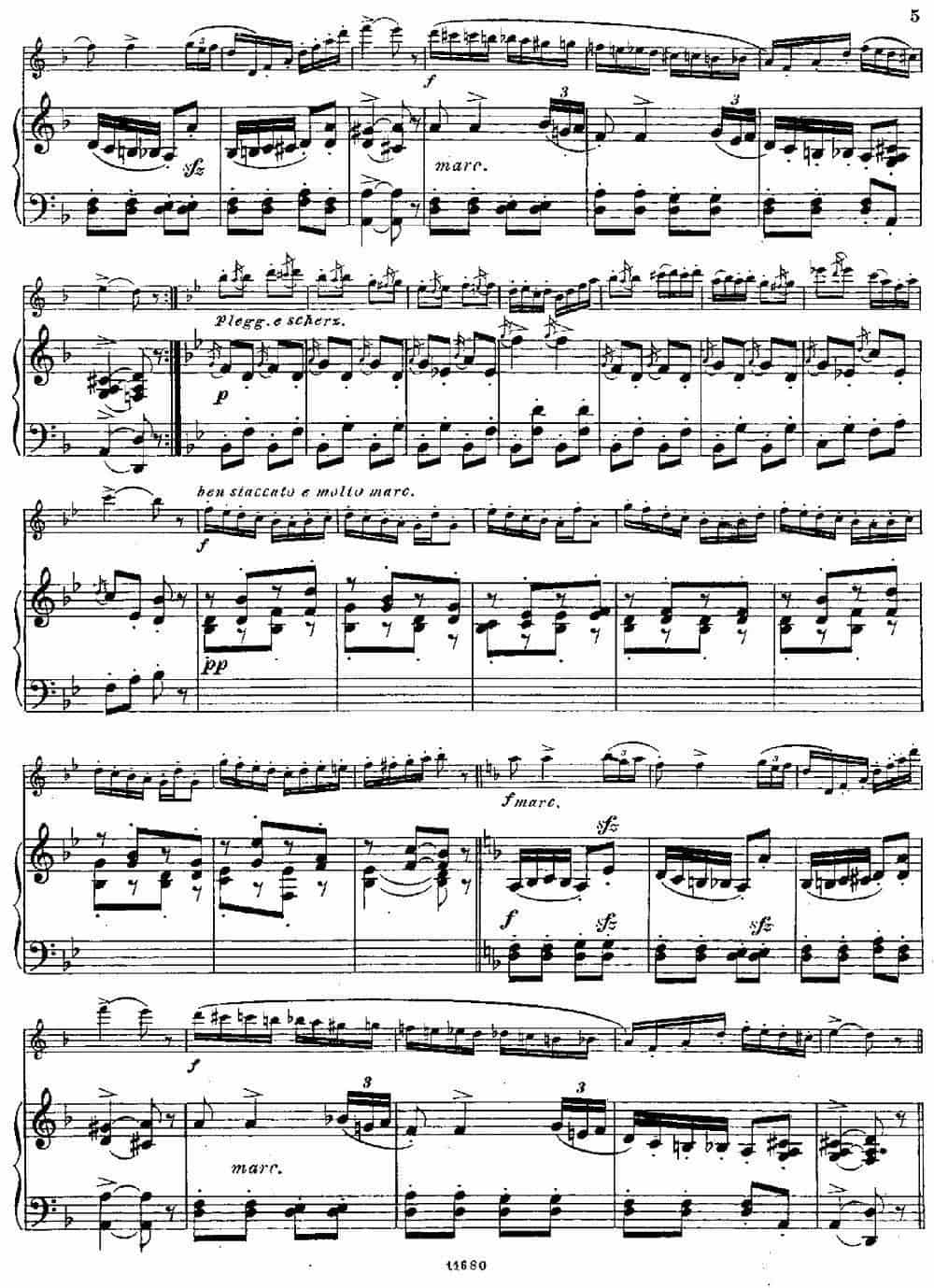Fantaisies nationales.  Russe. （Op.59 No.3）（长笛+钢琴伴奏） 长笛乐谱_第4张