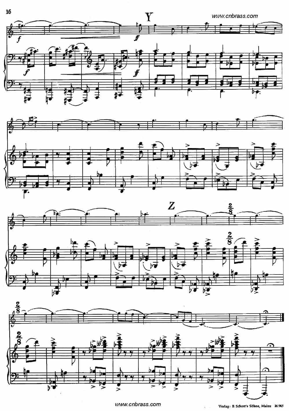 亨德米斯-奏鸣曲（圆号+钢琴） 铜管乐器谱_第15张